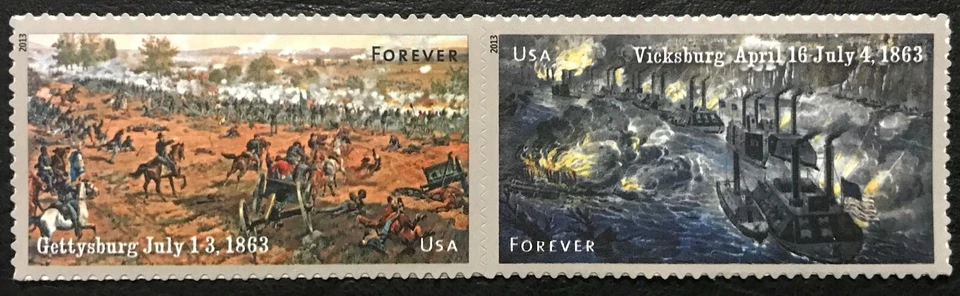 2013 Scott# 4787-88 - Forever - CIVIL WAR - GETTYSBURG - Pair of Stamps - MNH - Image 1 of 1