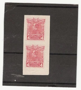 MEXICO 1915 4 CENTS MORELOS VERTICAL PAIR IMPERFORATED H, OG (G276) - Picture 1 of 1