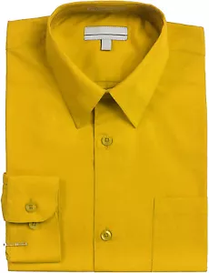 Boy's Classic Fit Long Sleeve Casual Button Down Toddler Kids Dress Shirt - Picture 1 of 94