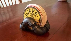 Soporte para estera de cerveza metal industrial resistente estilo acero retro steampunk - Imagen 1 de 3