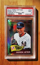 2014 Topps Heritage Chrome Refractor /565 DEREK JETER - PSA 9 MINT