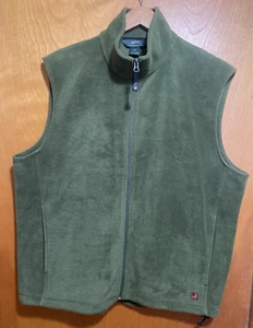 Woolrich Men's Green Pesto Fleece Vest Full Zip - Size Large - 18031 - Picture 1 of 13