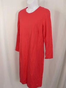 ANN TAYLOR rot Strick Langarm Schmuck Ausschnitt Rücken Reißverschluss Kleid Gr. 8 - Bild 1 von 6
