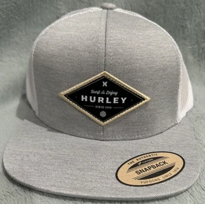 Hurley Renegade Trucker SnapBack Hat / Cap  Gray / White  Mesh  OSFA NWT - Picture 1 of 4