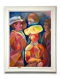 Margret Hofheinz-Döring 1910-1994 - Öl auf Hartfaser - 'Passanten' 1988 - sign. - Bild 1 von 17