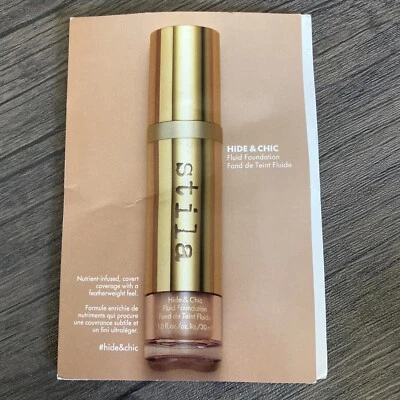 Stila Hide & Chic Fluid Foundation Foil SAMPLE with 8 different shades BRAND NEW - Image 1 of 4