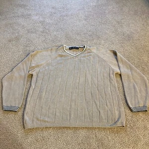 Pazzo dicker Pullover Herren Größe Large L beige hellbraun Baumwolle - Bild 1 von 13
