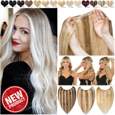 THICK Secret Headband Wire In REAL Remy Human Hair Extensions Blonde Ombre 110g - Image 1 of 4