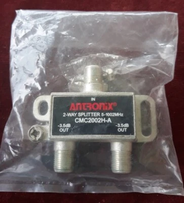 Antronix CMC2002H High Performance 2 Way Cable TV Splitter OTA Coaxial 5-1002MHz - Image 1 of 2