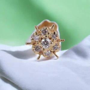 Blendend 0,08 Cts Runder Brillant Schliff Diamanten Nasenstecker in 18K Gelbgold - Bild 1 von 2