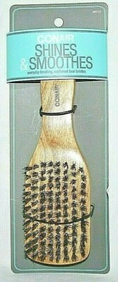 CONAIR Shines & Smoothes Wood Club Brush w/ Reinforced Boar Bristles - Image 1 of 3