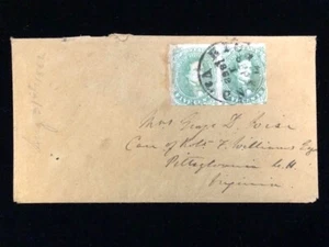 VA RICHMOND 1862 CONFEDERATE COVER CSA #1 PAIR - Picture 1 of 3