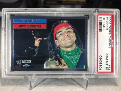 2006 Topps Chrome Heritage WWE Psicosis #42 - PSA 10 - POP 2  **Chipped Slab - Image 1 of 4