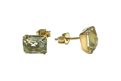 REFLEXION DIAMONDS Ohrschmuck grün Amethyst 925 Silber gelb 8493 UVP 99 - Bild 1 von 3