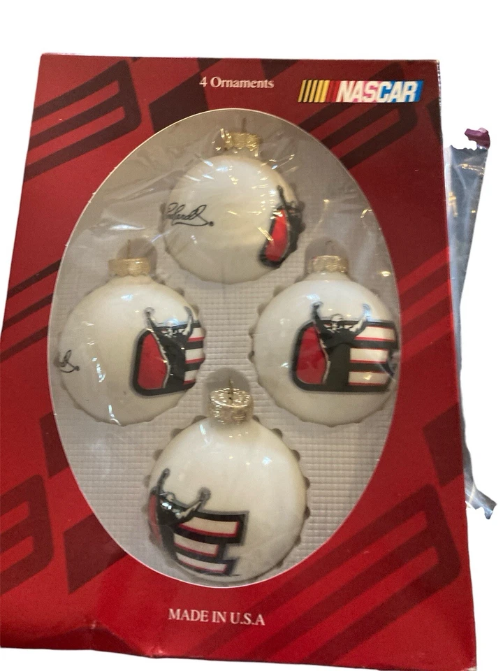 Paquete de 4 adornos navideños Nascar Dale Earnhardt 2004 vintage hechos en EE. UU. Foto 1 de 2