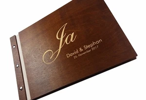Libro degli ospiti personalizzato matrimonio legno personalizzato album matrimonio libro  - Foto 1 di 1