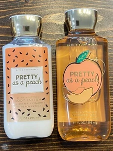Pacchetto Bath + Body Works Pretty As A Peach Shower Gel e Lozione NUOVO - Foto 1 di 10