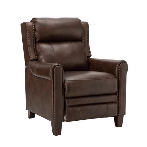 Karat Home Fiacro 32.48" Genuine Leather Manual Rocker Recline - Choclate Cover