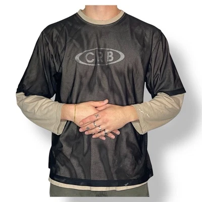 Camisa de manga larga Canyon River Blues malla doble capa para hombre talla grande” Foto 1 de 4