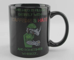 The Damn Few Mug Filled with Caffeine and hate Coffee Mug  - Picture 1 of 2
