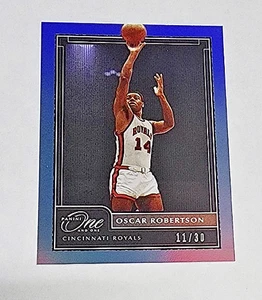 OSCAR ROBERTSON 2020-21 Panini One & One Blue SP #d 11/30 - Card #166 - Picture 1 of 3