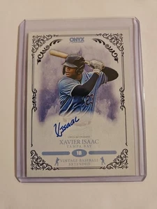 2022 Onyx Vintage - Autographs Xavier Isaac #VAXI Blue Ink (AU, RC) - Picture 1 of 2