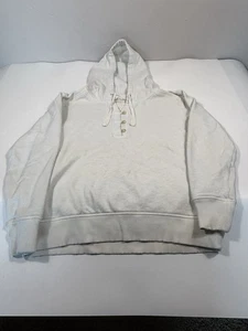 Eddie Bauer Hoodie Womens Medium Long Sleeve Lightweight Hood 1/4 Button - Picture 1 of 5