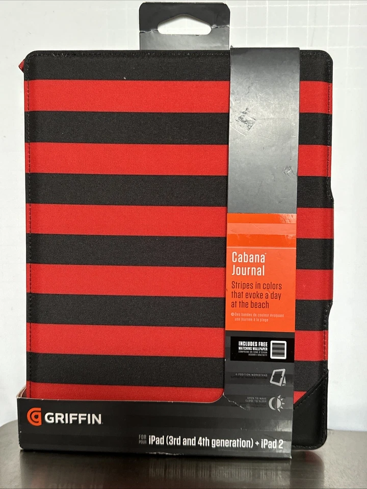 Griffin IPad Case Cabana Journal IPad 3rd & 4th generation + IPad 2 Black & Red - Image 1 of 3