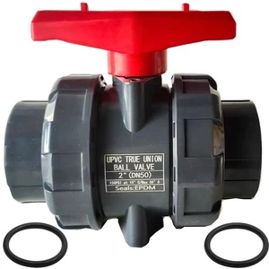 Full Port PVC Union Kugelhahn, 2" Zoll (DN50) True Union Full Flow Kugelhahn... - Bild 1 von 7