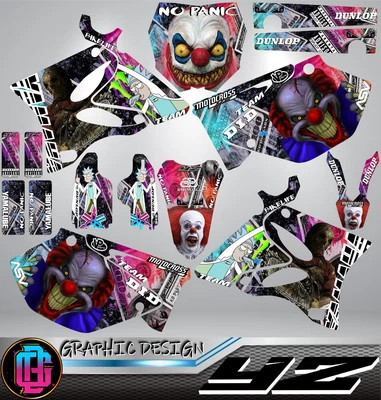 Kit de gráficos calcomanías pegatinas Yamaha YZ 125-250 2002-2014, kit de gráficos calcomanías YZ Foto 1 de 2