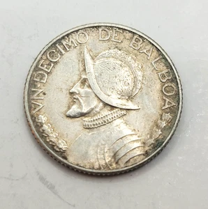 1934 PANAMA – 1/10 BALBOA .900 SILVER KEY DATE - Picture 1 of 2