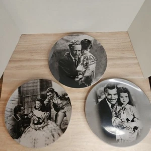 Gone With The Wind  Melmac Plastic B&W Plates W/ Characters From Film Autographd - Picture 1 of 5