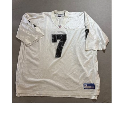 Vintage Reebok Las Vegas Raiders Jersey Big Vel #7 White Mens 4XL Short Sleeve - Image 1 of 4