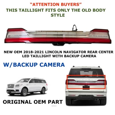 NEW OEM 2018 19 20 2021 Lincoln Navigator rear center LED taillight W/CAMERA - Image 1 of 4