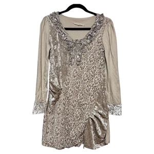 A'Reve Whimsigoth Samt Spitze Tunika groß Indie Fee Grunge Granola Mädchen erdig - Bild 1 von 7