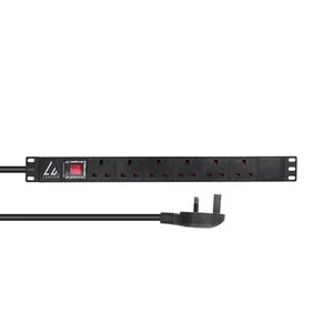 Lanview LVR-3MUK-SW-UK6 UK Rack mount power strip - Photo 1/2