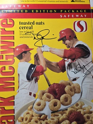 Mark McGwire Signed Cereal Box Safeway Limited Edition JSA Auto Coa Cardinals  - Image 1 of 4