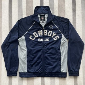 Women's Dallas Cowboys Team Apparel G-III Navy/Gray Track Med Jacket Sequins NFL - Picture 1 of 7