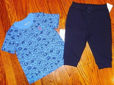 POLO RALPH LAUREN AUTENTICA BABY BOYS ORIGINALE NUOVA SET 2pz Taglia 9M, Nuova con etichette - Immagine 1 di 3