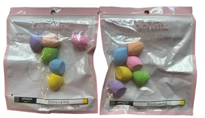 2 juegos de esponjas de maquillaje de borde plano Dolovemk de 6 piezas - 2 x 6 unidades - multicolor - Imagen 1 de 2