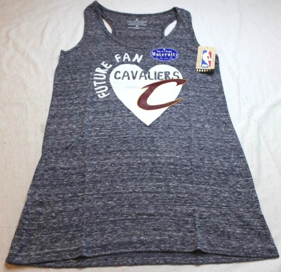 NBA Cleveland Cavaliers Women's Maternity Shadow Tank Top Gray Medium M New NWT  - Image 1 of 3