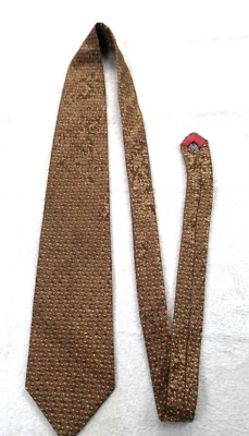 Christian Dior Tie Mens One Size Green Braided Striped Adjustable Pointed USA - Image 1 of 4