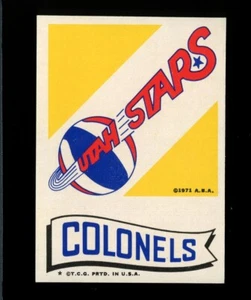 Adesivi squadra Topps 1973 Utah stelle / colonnelli quasi nuovi - Foto 1 di 2