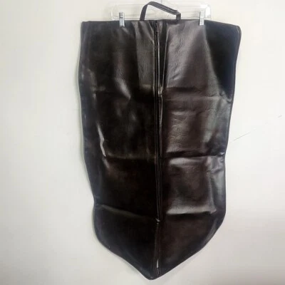 De colección Abdalla de Atlanta 39" Traje Bolso de Ropa Marrón Imitación Cuero Naugahyde Foto 1 de 4