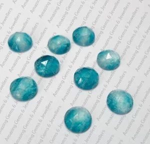 Green White Jade Round Rose Cut 5mm To 20mm Natural Calibrated Loose Gemstone - Picture 1 of 5