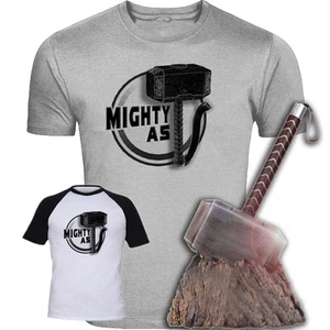 Avengers Inspired Mighty as Thor Siebdruck T-Shirt - Bild 1 von 4