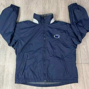 Columbia Men’s Penn State Full Zip Fleece Lined Jacket Size Medium Navy Blue - Picture 1 of 13