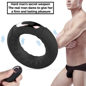 10 Speeds Vibrating Massager Penis Cock Ring Enhancer Couple Sex Toy for Male - Picture 1 of 11