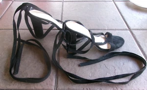 Ivanka Trump Mile Wrap Block Tacchi Nero Taglia 9,5 M - Foto 1 di 8
