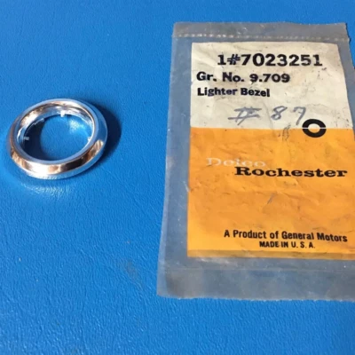 NOS GM 1968 Pontiac GTO LeMans Cigarette Lighter Bezel Dash Escutcheon 7023251 - Image 1 of 2